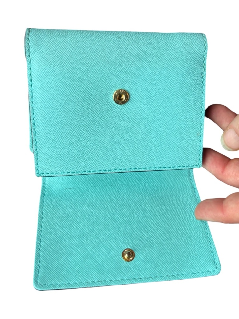 Kate Spade Tiffany Blue Saffiano Leather Bifold Wallet - Picture 4 of 12